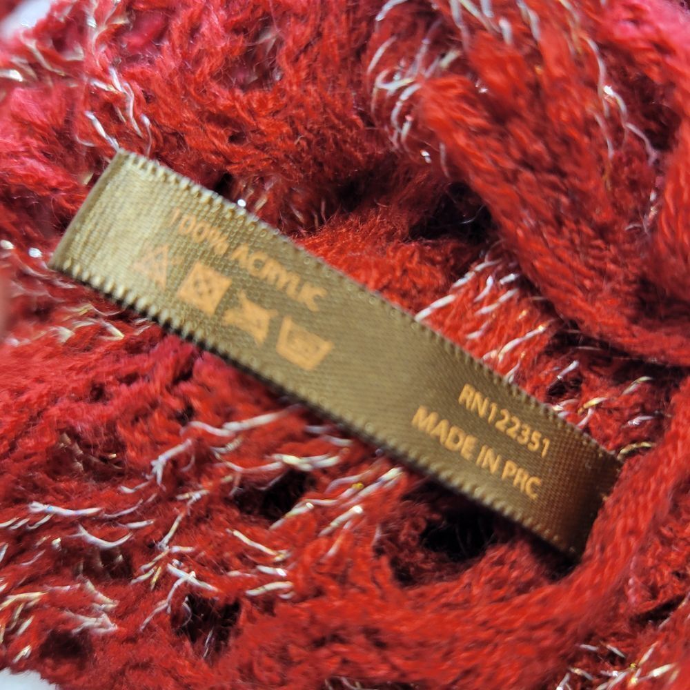 Infinity scarf red/silver - Picture 4 of 4